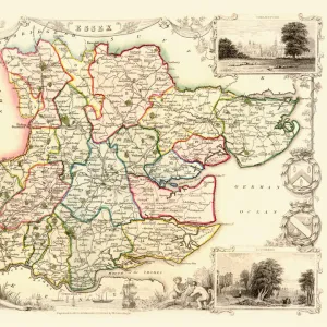 Old County Map of Essex 1836 by Thomas Moule