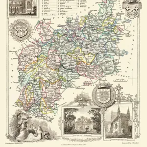 Old County Map of Gloucestershire 1836 by Thomas Moule