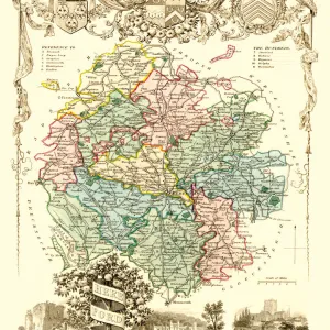 Old County Map of Herefordshire 1836 by Thomas Moule