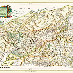 Old County Map of Inverness-shire 1654 by Johan Blaeu from the Atlas Novus