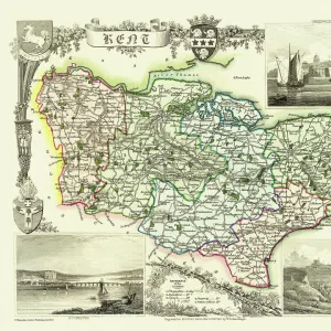 Old County Map of Kent 1836 by Thomas Moule