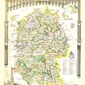 Old County Map of Wiltshire 1836 by Thomas Moule