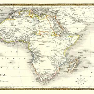 Old Map of Africa 1852 by Henry George Collins