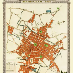 Old Map of Birmingham 1808