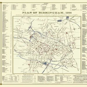 Old Map of Birmingham 1832 by James Drake