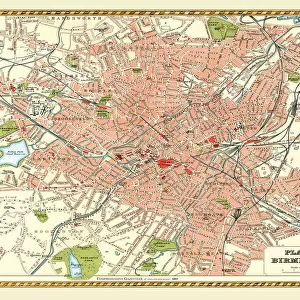 Old Map of Birmingham 1893 from the Comprehensive Gazetteer Atlas of England and Wales