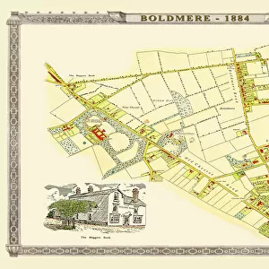 Old Map of Boldmere near Sutton Coldfield 1885