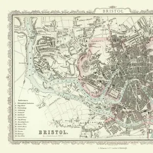 Old Map of Bristol 1866 by Fullarton & Co