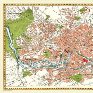 Old Map of Bristol 1893 from the Comprehensive Gazetteer Atlas of England and Wales