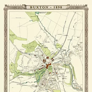 Old Map of Buxton 1898 from the Royal Atlas by Bartholomew