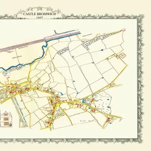 Old Map of Castle Bromwich near Birmingham 1897