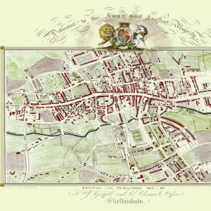 Old Map of Cheltenham 1825 by Griffith s