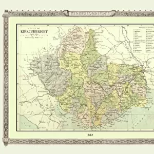 Old Map of the County of Kirkcudbright from the Philips Handy Atlas of 1882