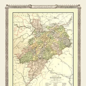 Old Map of the County of Roxburgh from the Philips Handy Atlas of 1882