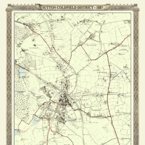 Old Map of the District of Sutton Coldfield in the West Midlands 1887