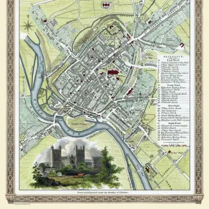 Old Map of Exeter 1805 by Cole and Roper