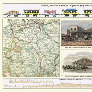 Old Map of the Grand Junction Railway 1837