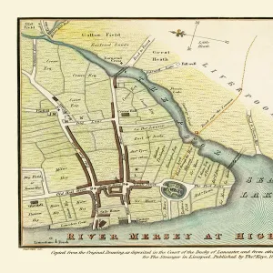 Old map of Liverpool 1650 by Thomas Kaye