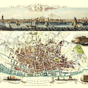 Old Map of Liverpool 1851 by John Tallis