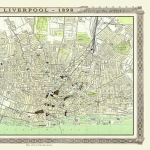 Old Map of Liverpool 1898 from the Royal Atlas by Bartholomew