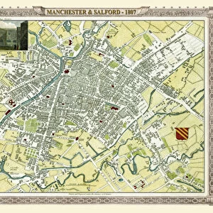 Old Map of Manchester 1807 by Cole and Roper