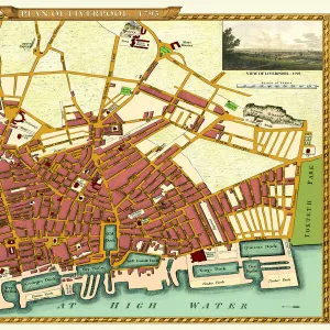 Old Map of Map of Liverpool Surveyed in 1795 by John Stockdale