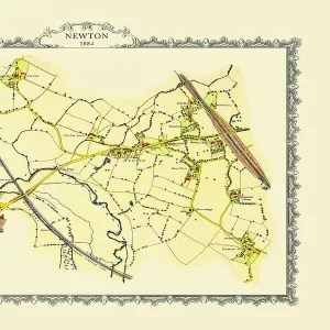 Old Map of Newton near West Bromwich showing Bishop Astburys Cottage 1884