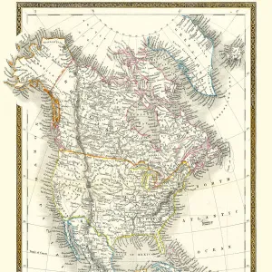 Old Map of North America 1852 by Henry George Collins