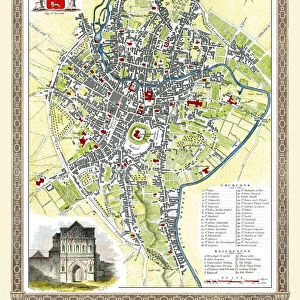 Old Map of Norwich 1807 by Cole and Roper