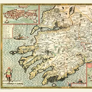 Old Map of The Province of Munster, Ireland 1611 by John Speed