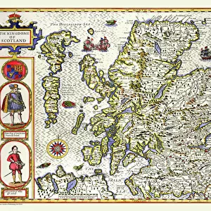 Old Map of Scotland 1611 by John Speed