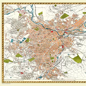 Old Map of Sheffield 1893 from the Comprehensive Gazetteer Atlas of England and Wales