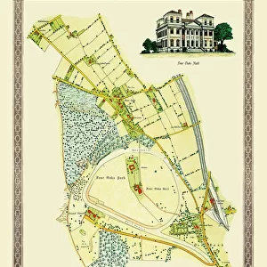 Old Map of the Village of Foar Oaks near Sutton Coldfield 1884