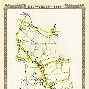Old Map of the Village of Great Wyrley in Staffordshire 1884