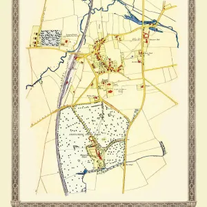 Old Map of the Village of Shenstone near Lichfield 1898