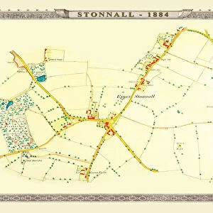 Old Map of the Village of Stonnall in the West Midlands 1884
