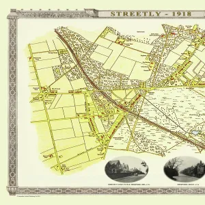 Old Map of the Village of Streetly near Sutton Coldfield 1918