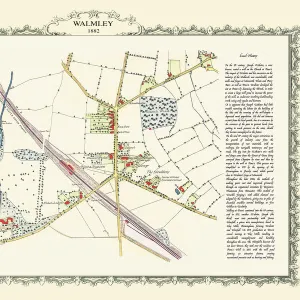 Old Map of the Village of Walmley near Sutton Coldfield 1886