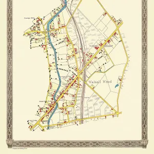 Old Map of the Village of Walsall Wood in Stafffordshire 1884