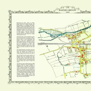 Old Map of the Village of Water Orton in Warwickshire 1882