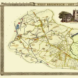 Old Map of West Bromwich in the West Midlands 1837