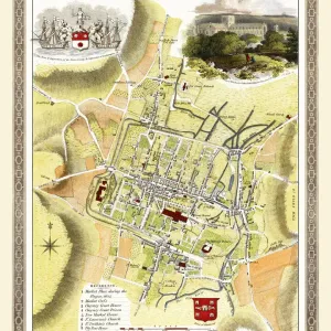 Mapa antiguo de Winchester 1805 por Cole y Roper.