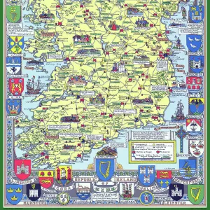 Pictorial History Map of Ireland 1963