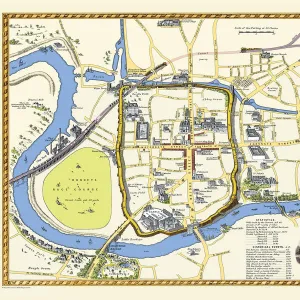 Pictorial Plan of Chester by W. Willis c1865