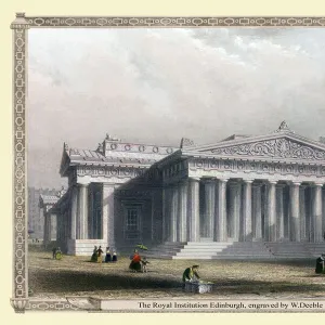 The Royal Institution Edinburgh, engraved by W. Deeble 1837