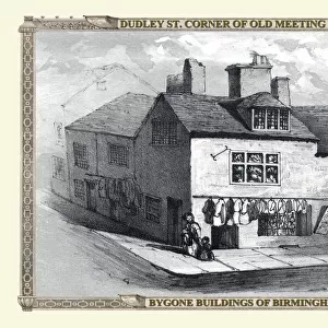 View of Old Buildings on the corner of Dudley Street and Old Meeting Street 1869