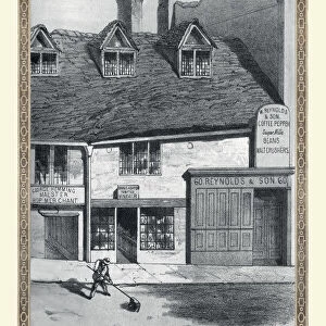 View of Old Houses in Edgbaston Street, Birmingham 1869