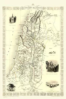 Tallis Map Collection: Ancient Palestine 1851