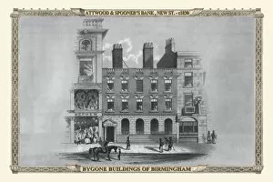 Old English City Views Collection: Attwood & Spooners Bank, New Street Birmingham 1830