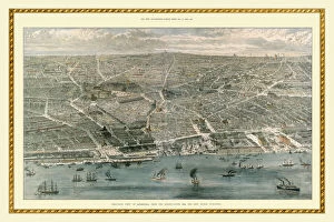 19th & 18th Century English Views PORTFOLIO Collection: Birds Eye View of Liverpool In 1886
